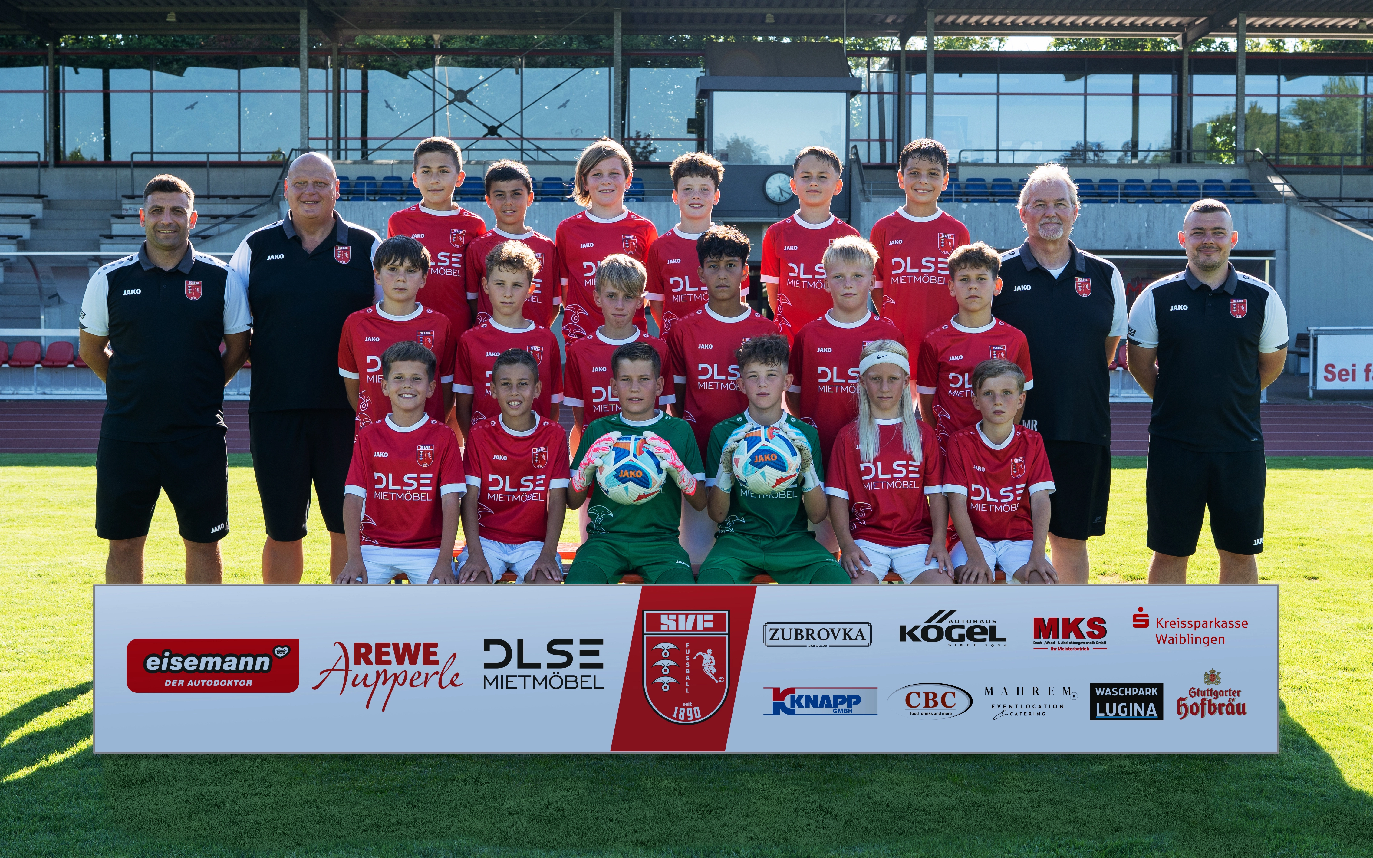 Mannschaftsfoto der U12 des SV Fellbach