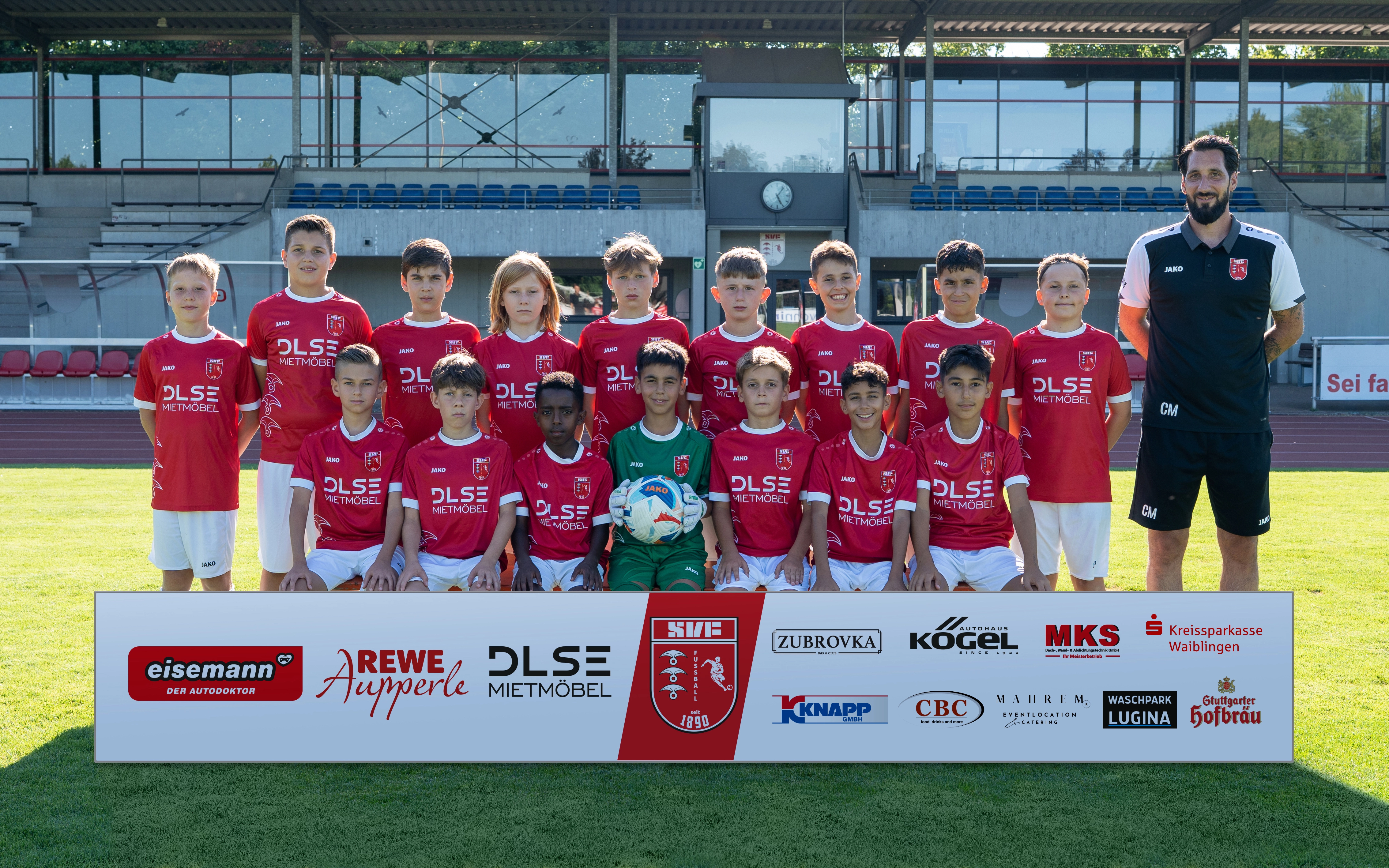 Mannschaftsfoto der U12 Perspektiv des SV Fellbach