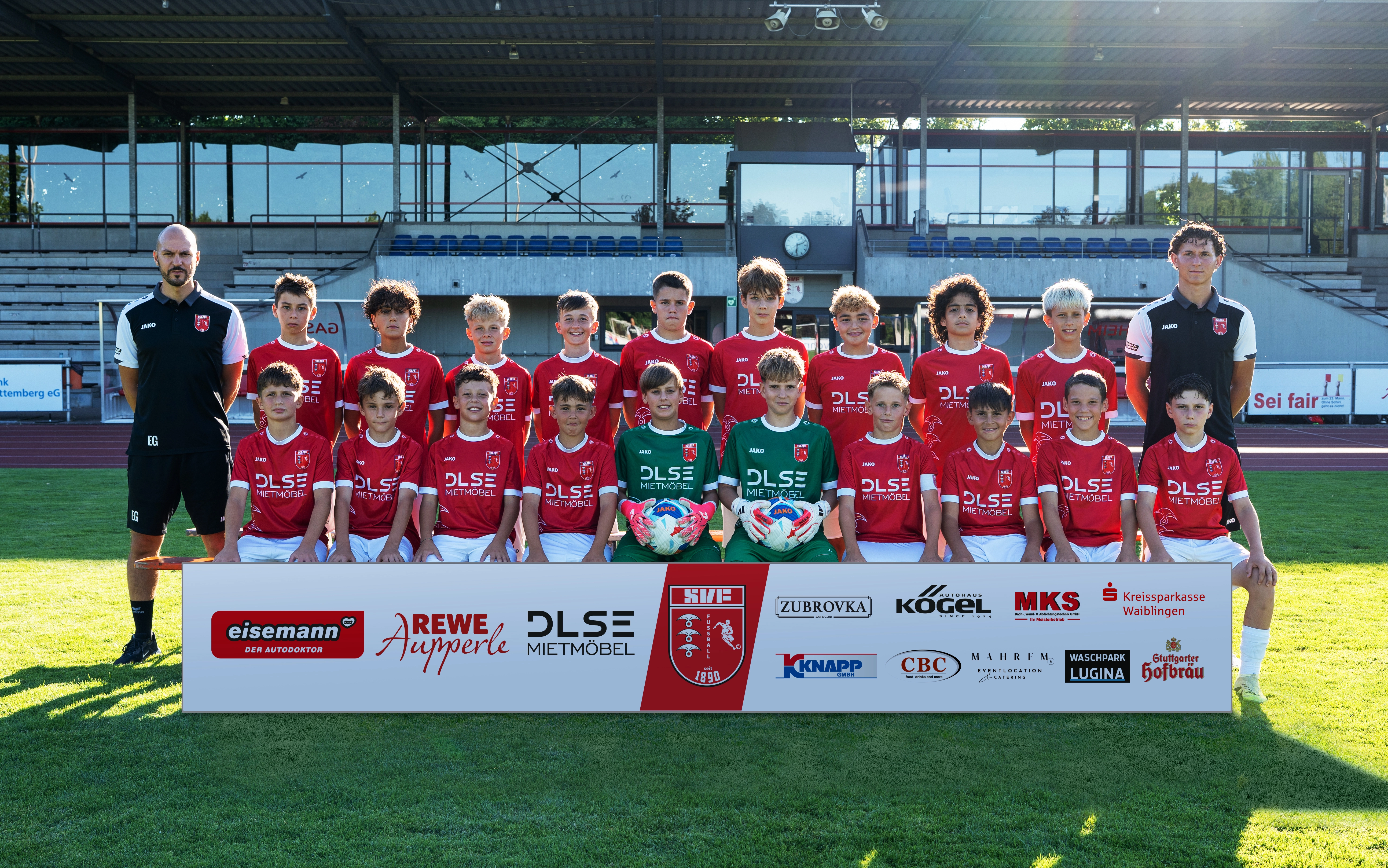 Mannschaftsfoto der U13 des SV Fellbach