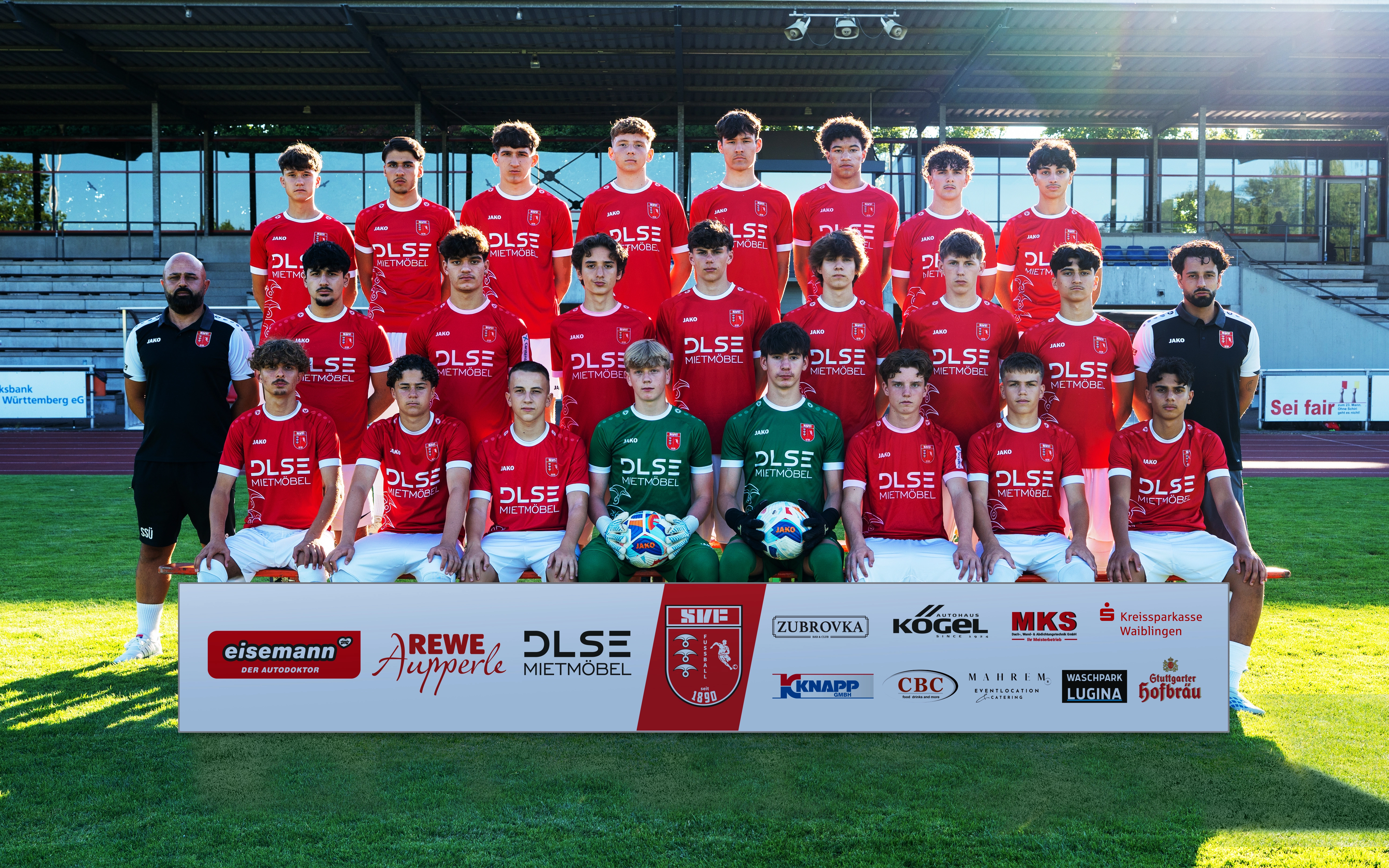 Mannschaftsfoto der U17 des SV Fellbach