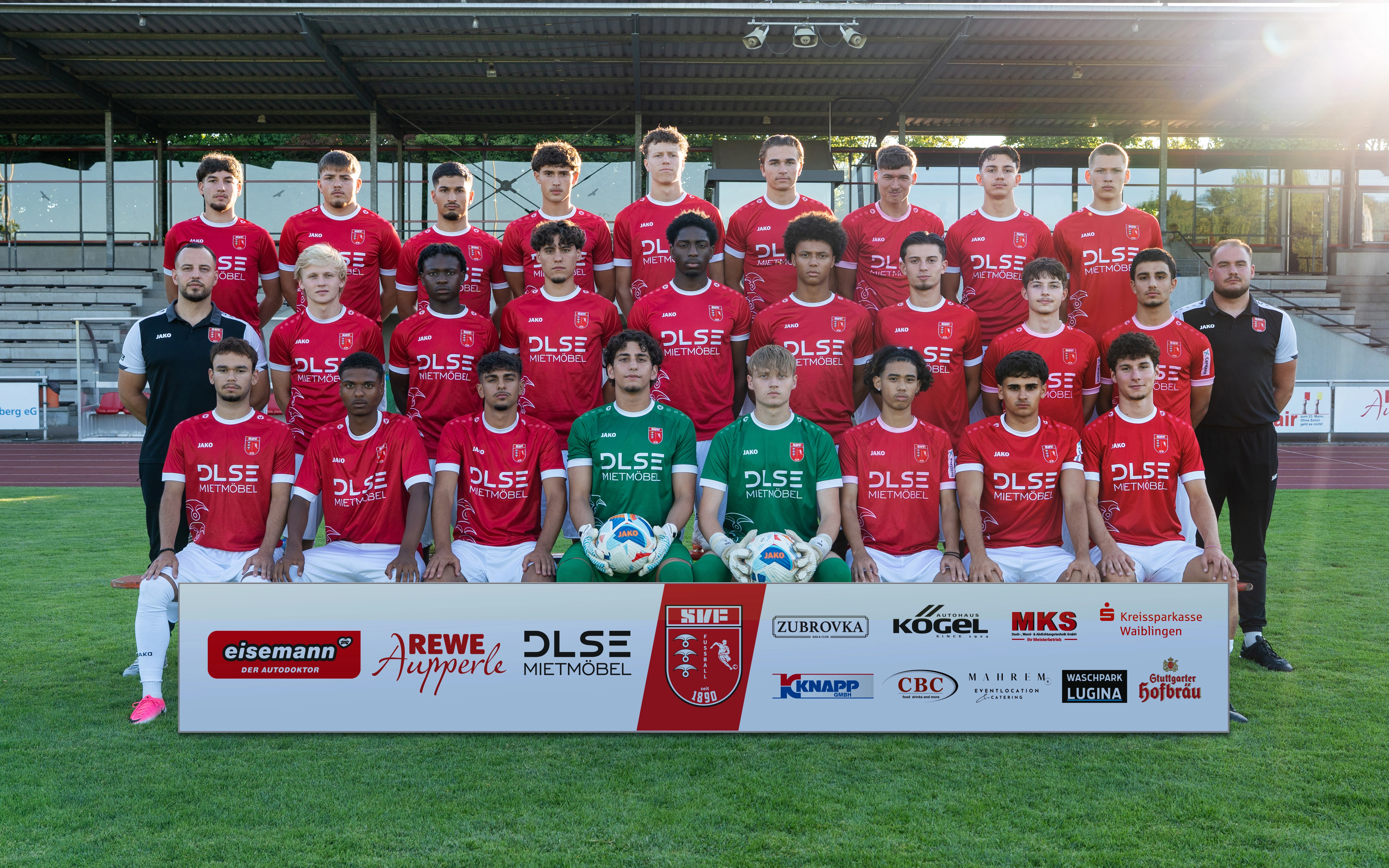 Mannschaftsfoto der U19 des SV Fellbach